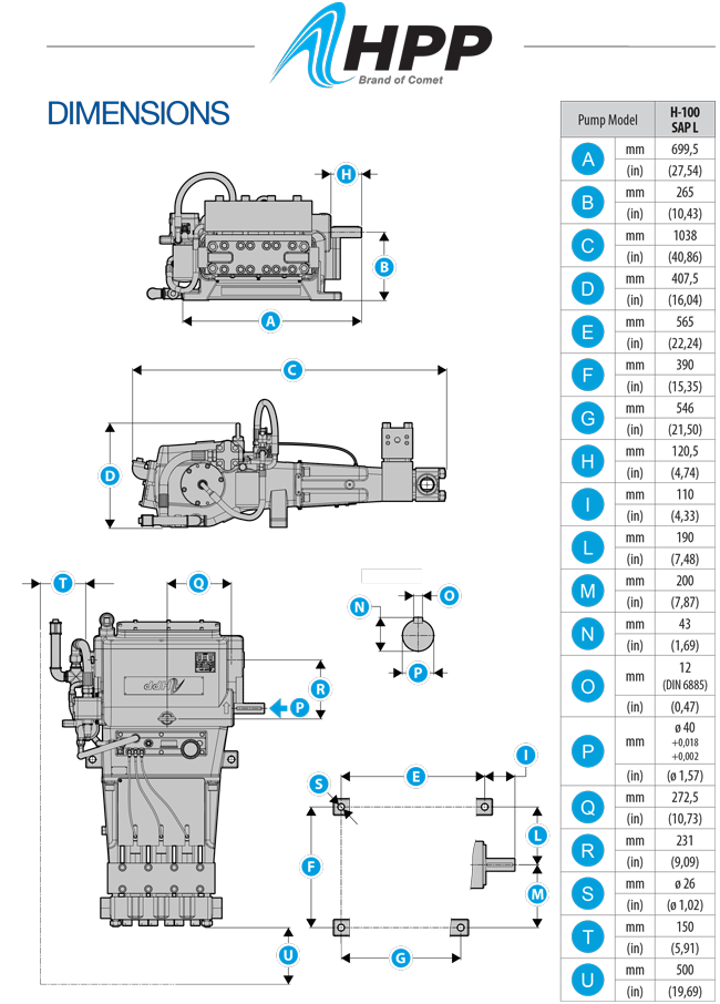 H 100 SAP L Drawing